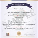 Certificate of Merit