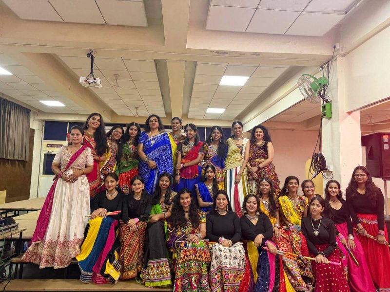 Navratri students & Principal
